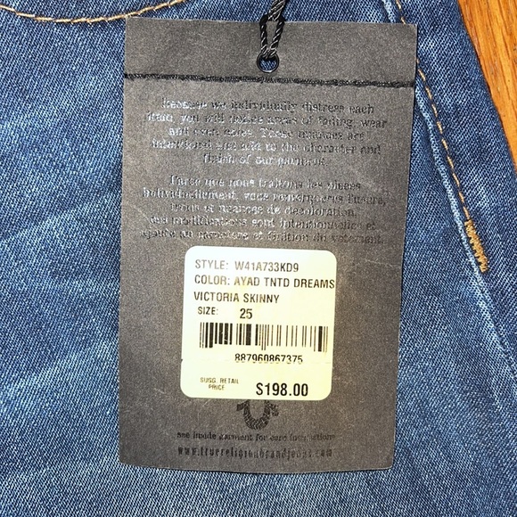TRUE RELIGION VICTORIA SKINNY JEANS 👖 NWT